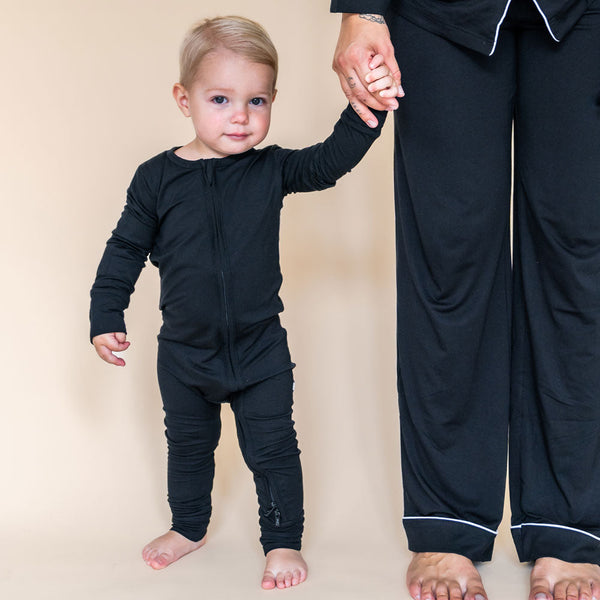allie-black-bamboo-convertible-footie Laree & Co - Sophia's StyleFootie-1